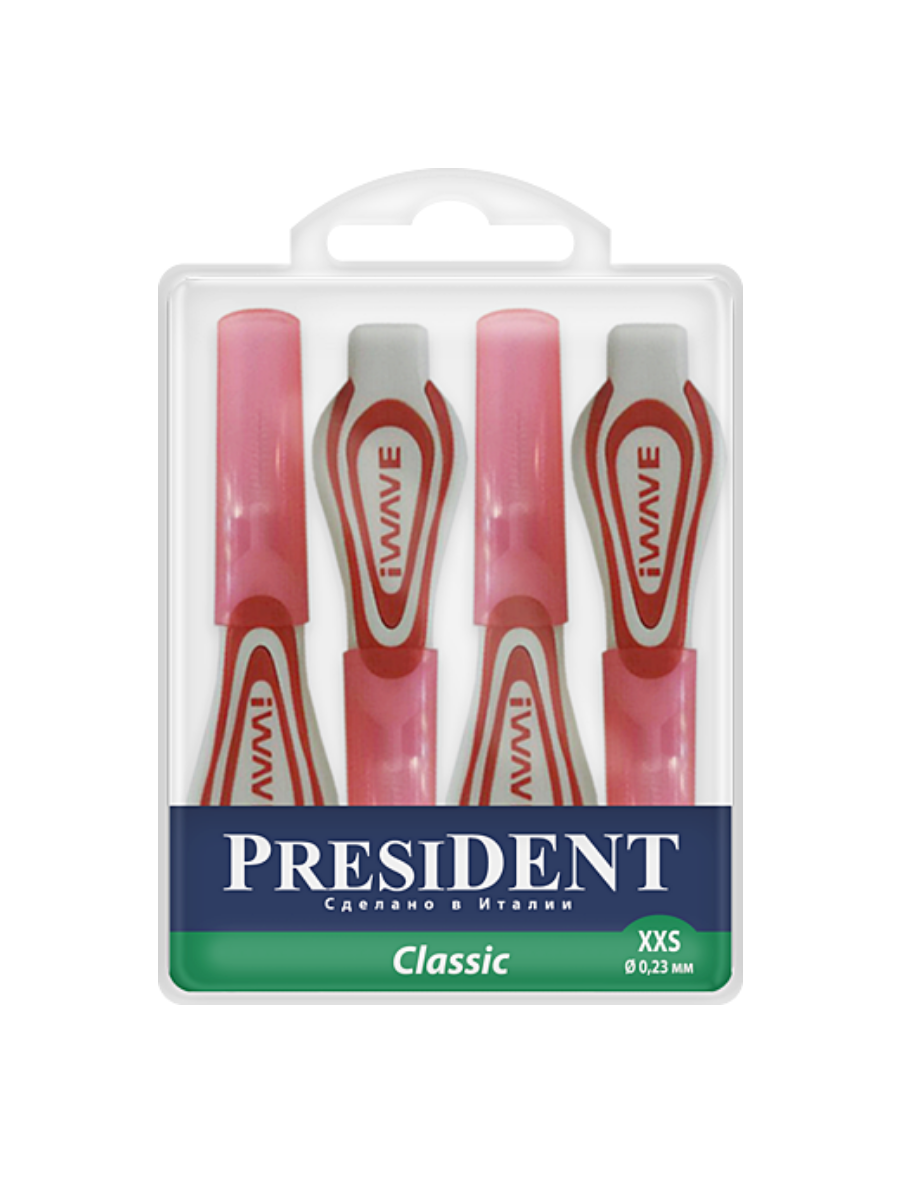  Межзубные ершики PresiDENT Classic ХХS, 0,23 мм, купить ершики Президент Минск, межзубные щетки PresiDENT Гомель, стоматологические расходники Беларусь, ершики для зубов с доставкой РБ, гигиена рта CrossVill