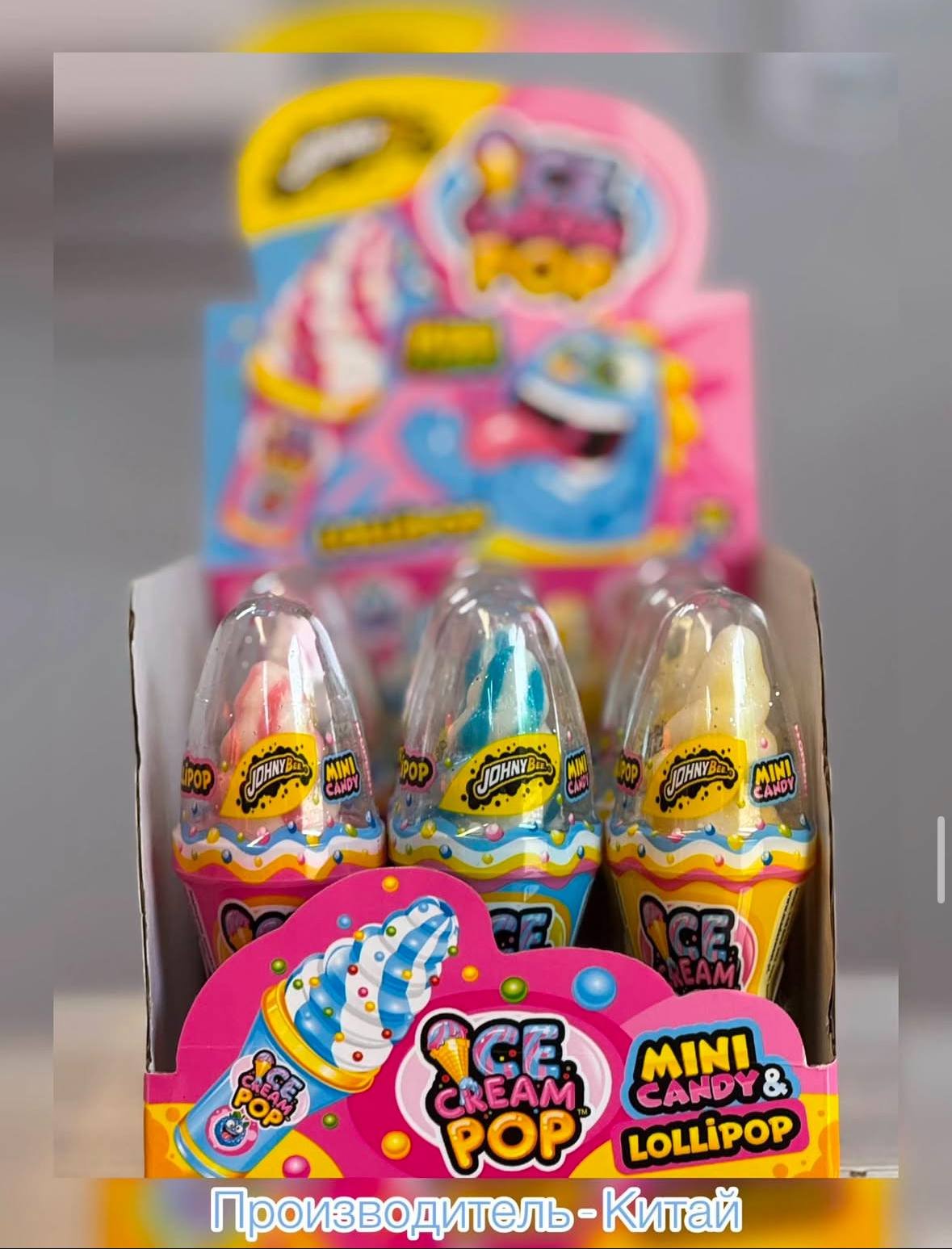 Леденцы Ice Cream Pop Mini Candy, детские сладости мороженое, конфеты лоллипоп.