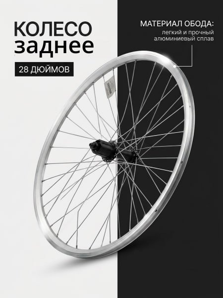 Колесо заднее 28" для Stels Navigator 350 в сборе 