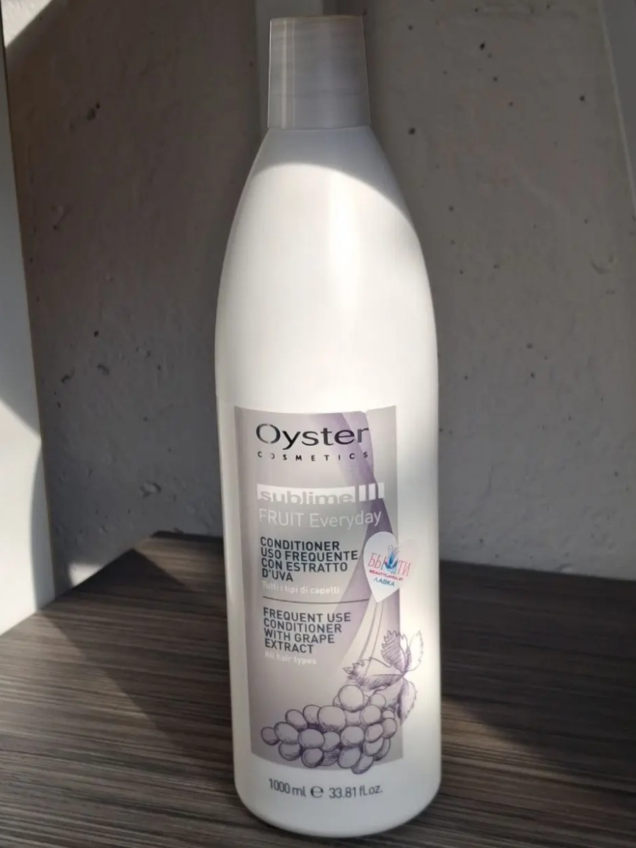 Кондиционер ежедневный Oyster Cosmetics Sublime Fruit Grape 1000 мл купить на CrossVill.by, oyster cosmetics купить, кондиционер oyster sublime fruit, oyster кондиционер для волос 1000 мл, oyster кондиционер с виноградом, oyster sublime fruit grape, ойстер кондиционер ежедневный, oyster кондиционер для частого использования, oyster fruit everyday кондиционер, oyster виноград кондиционер купить, профессиональный кондиционер oyster 1 л, кондиционер ойстер для всех типов волос