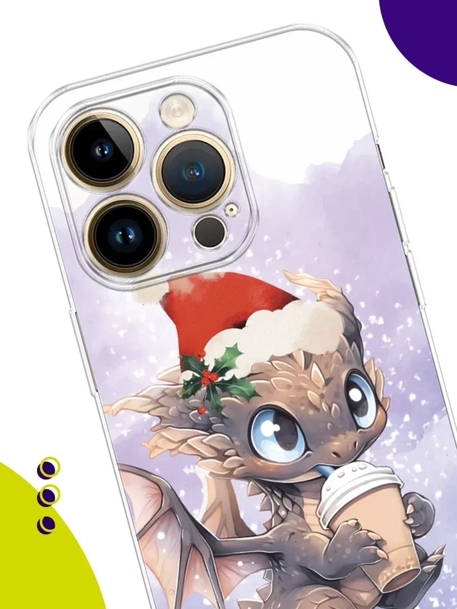 Чехол-накладка для Apple Iphone 14 pro max (силикон) принт Дракон с защитой камеры купить на crossvill