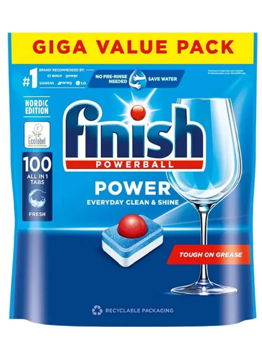 Выгодный набор! Таблетки Finish Power 100 шт. + ополаскиватель Finish Rinse & Shine 0% 800 мл + Finish Dishwasher Cleaner для глубокой очистки посудомоечной машины купить на CrossVill