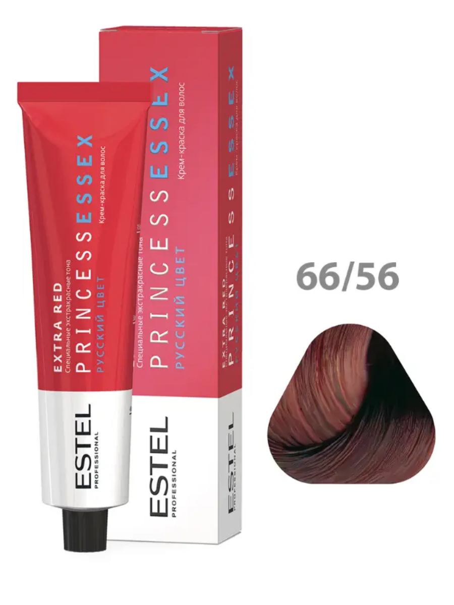 Крем-краска ESTEL PRINCESS ESSEX 66/56 Темно-русый красно-фиолетовый EXTRA RED 60 мл + оксид 6% 60мл купить на CrossVill