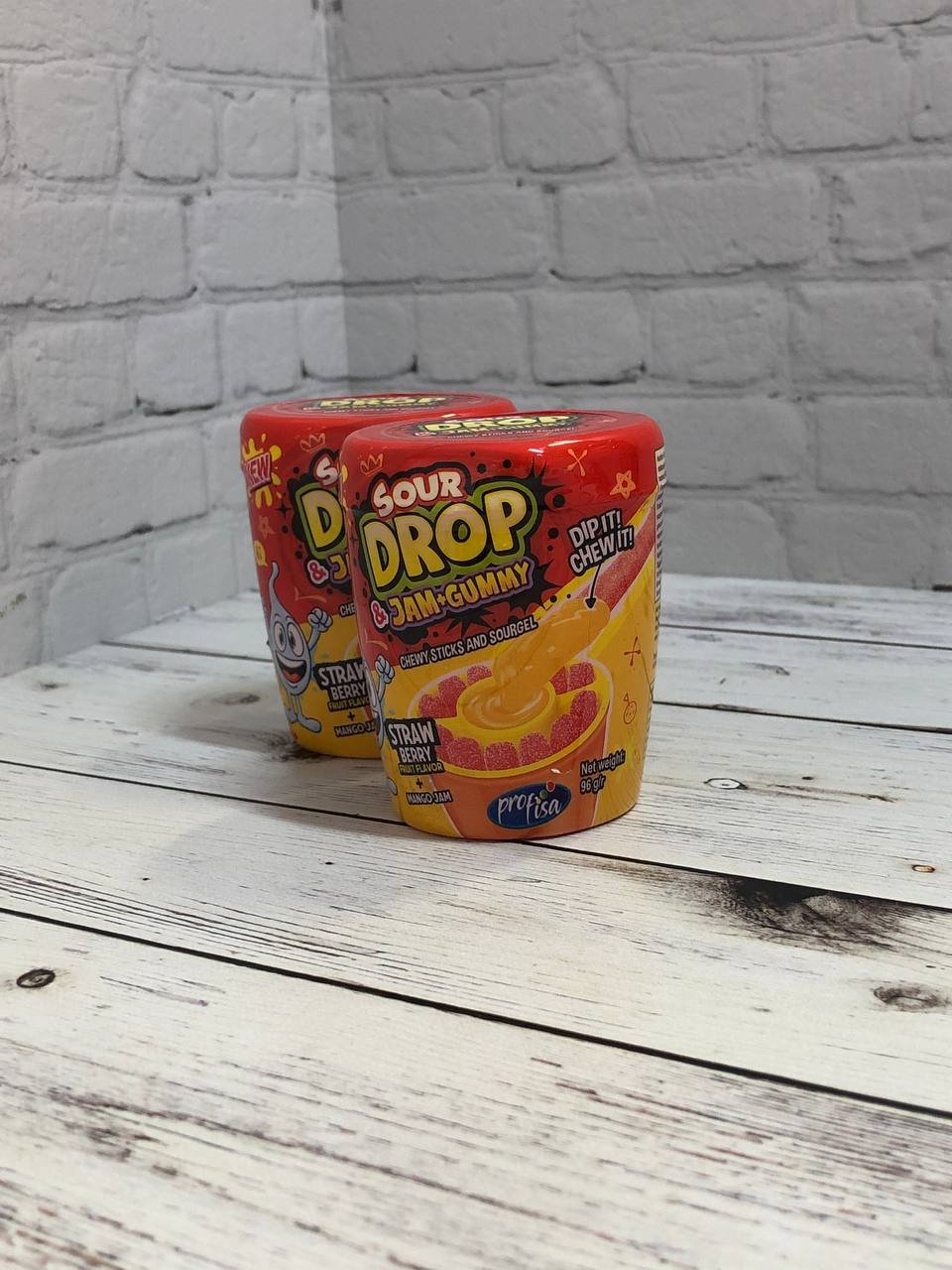 Набор кондитерский (конфеты желейные и гель кондитерский) клубника "Sour Drop" купить на Cross Vill