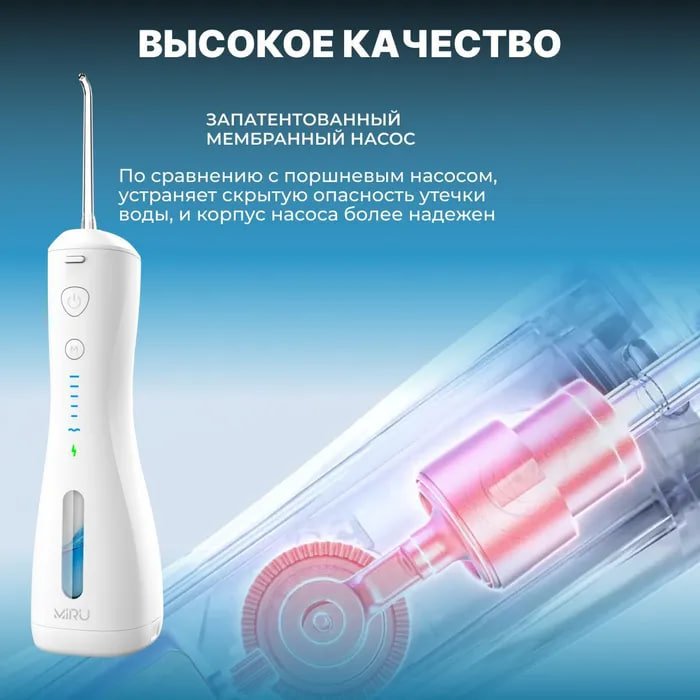 Портативный ирригатор для полости рта MIRU BIP-005, белый купить на CrossVill