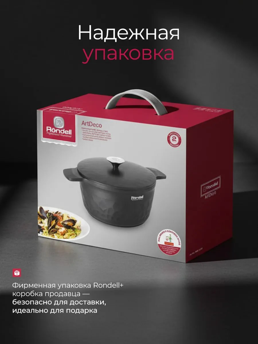 Кастрюля 4.8 л. с крышкой антипригарная с толстым дном купить на CrossVill