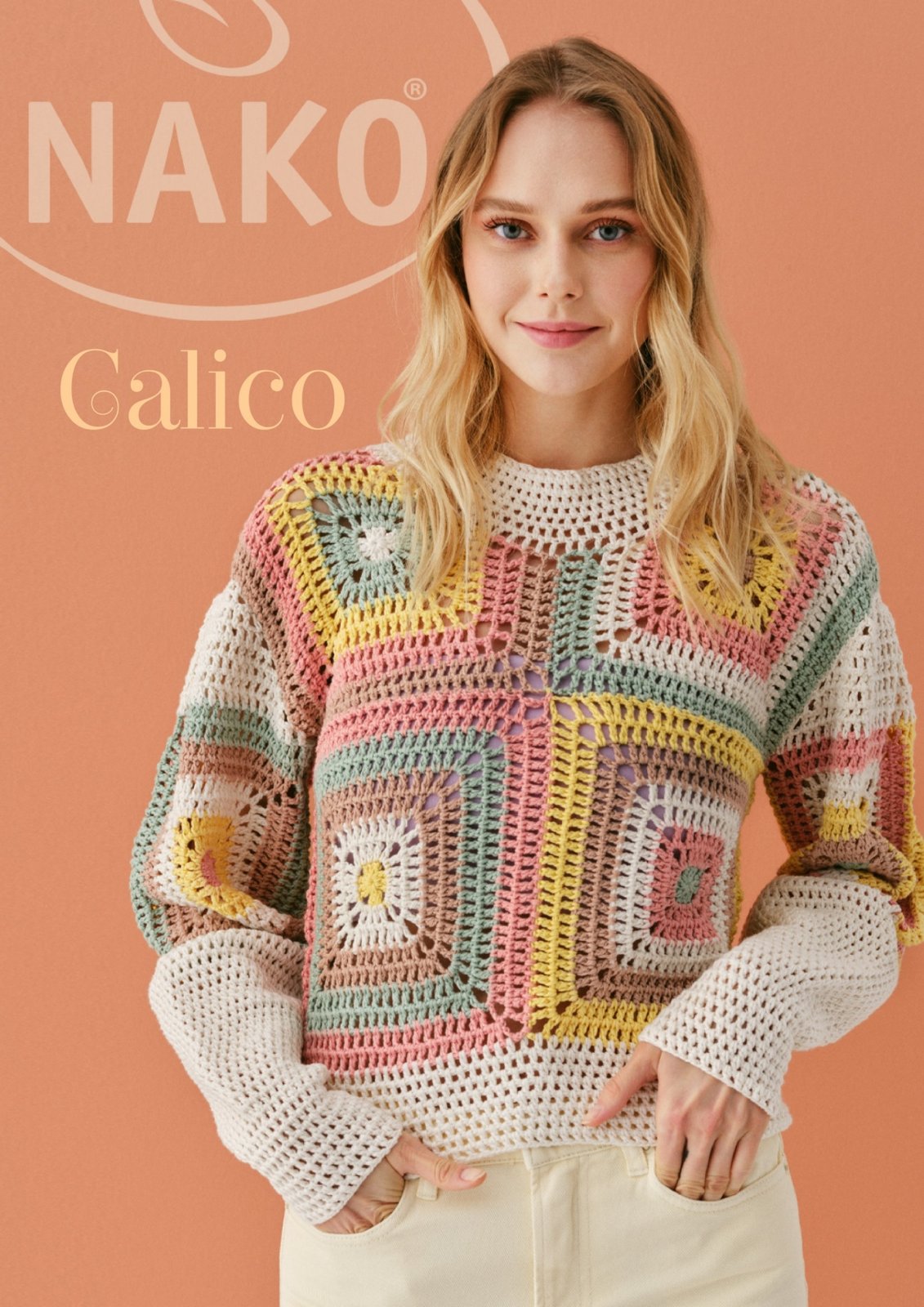 Пряжа Nako Calico (Нако калико) 5028 - голубой