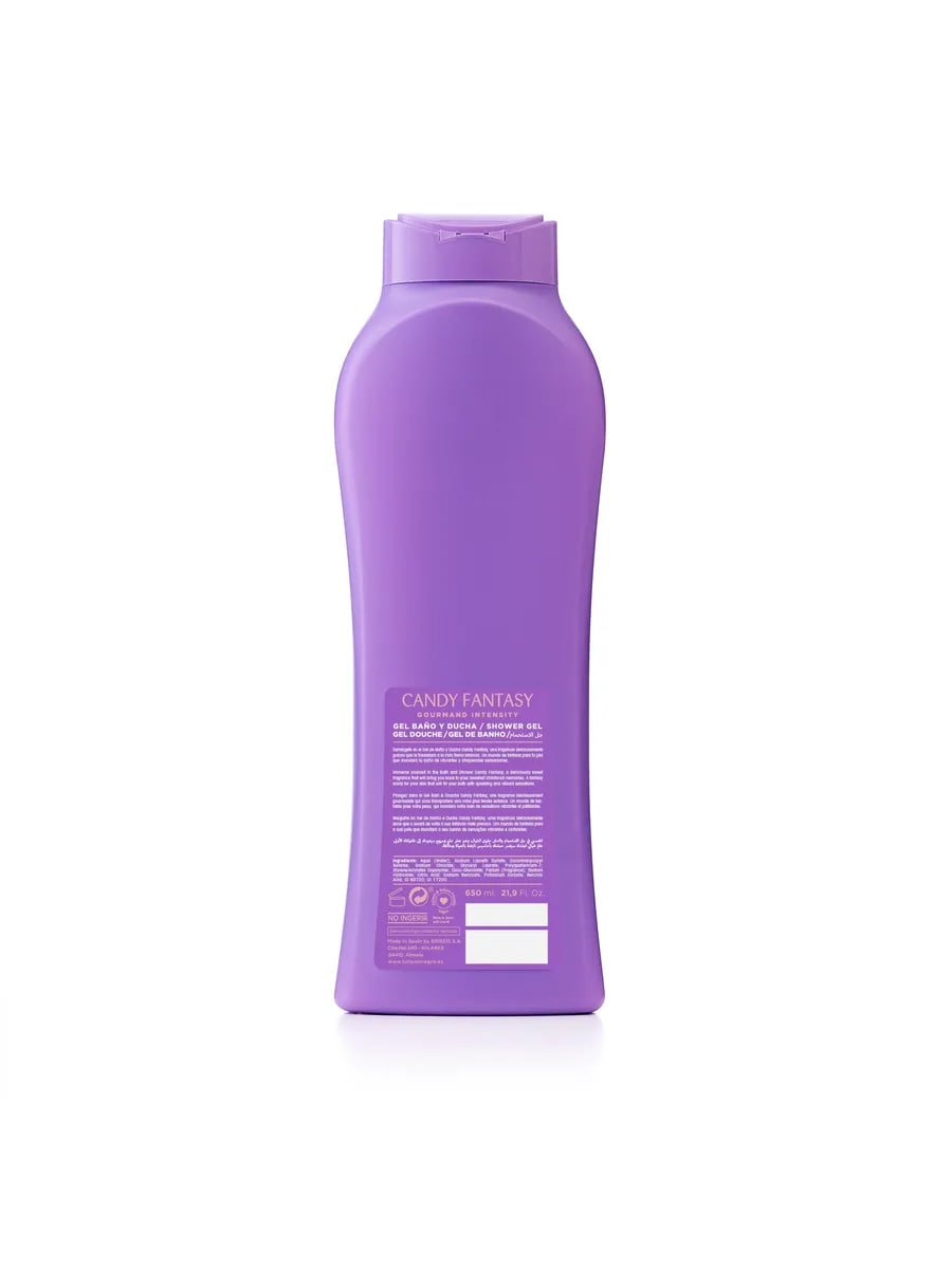 Купить на CrossVill испанский гель для душа Tulipán Negro Candy Fantasy (650 мл) со сладким конфетным ароматом для сухой кожи, без парабенов.