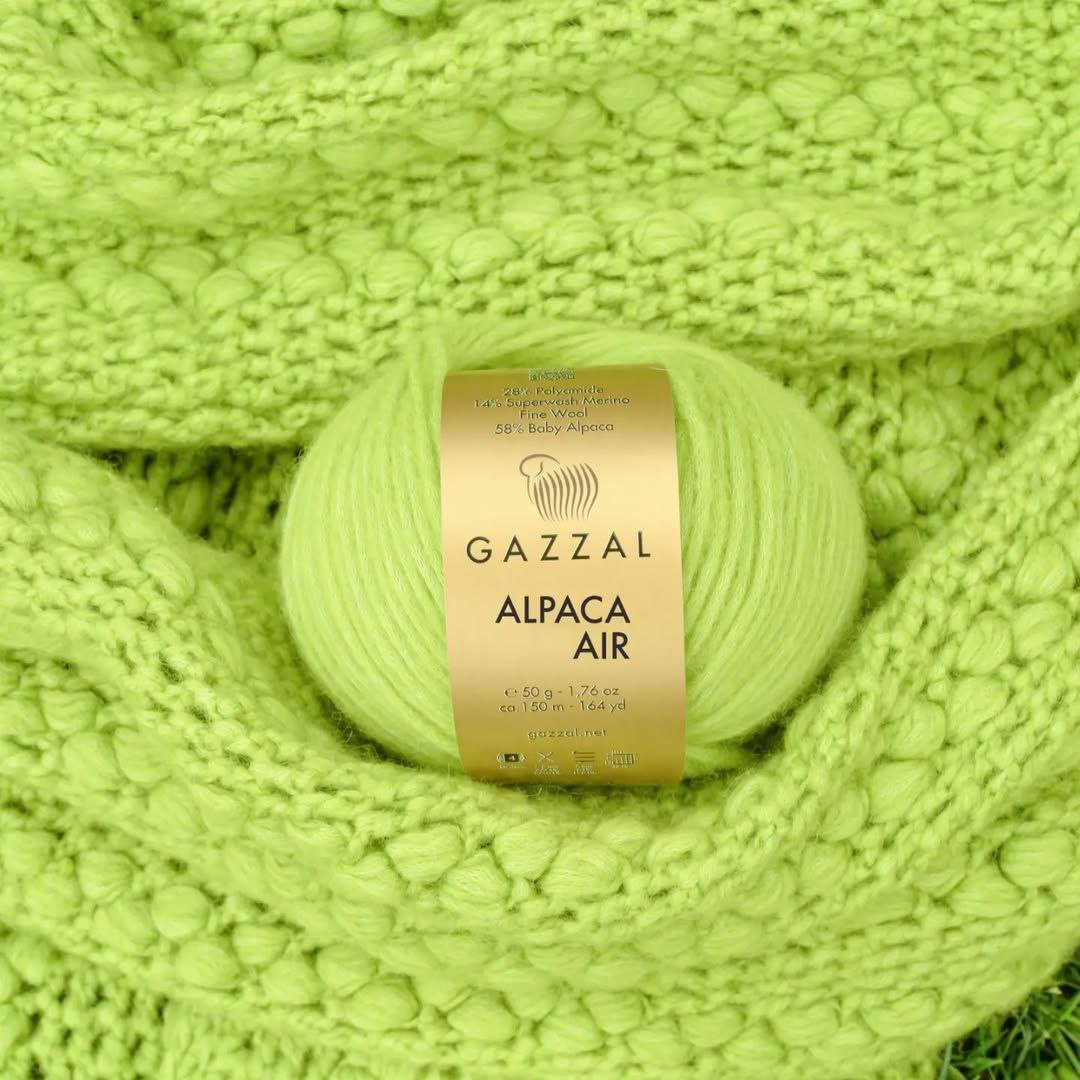  Пряжа для ручного вязания Gazzal Alpaca Air (Газзал Альпака Эйр) 92- фисташковый