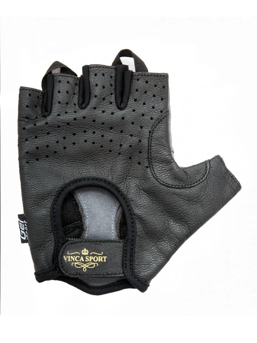 Велоперчатки кожаные Vinca sport VG 946 Royal man