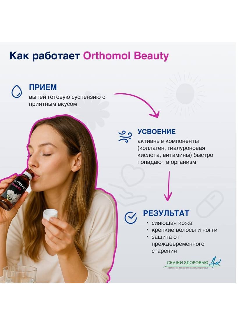 	БАД ОРТОМОЛ/ORTHOMOL® Beauty для молодости и красоты (жидкость) для женщин № 30 купить на crossvill