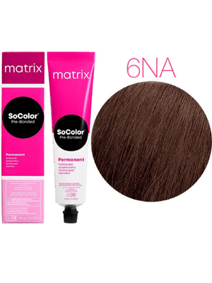 Крем-краска для волос Matrix SoColor Pre-Bonded 6NA Темный блондин натуральный пепельный 90 мл + оксид 6% 60мл