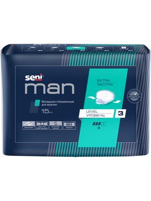 Вкладыши урологические для мужчин Seni Man Extra Level 3, 15 шт
