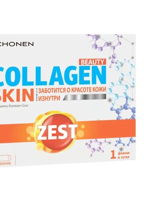 БАД Schonen Collagen ЗЕСТ бьюти питьевой коллаген скин, 14 флаконов, для кожи и суставов