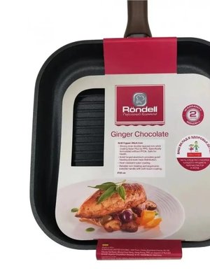 Сковорода-гриль Rondell Ginger Chocolate RDA-1531 квадратная 26см купить на CrossVill