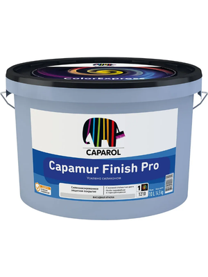 Caparol Capamur Finish Pro (Капамур Финиш Про) База 1 белая 10 л — силоксан-усиленная фасадная краска