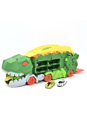  Автотрек Динозавр-трансформер T-Rex с двумя машинками купить на crossvill