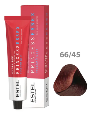 Крем-краска ESTEL PRINCESS ESSEX 66/45 Темно-русый медно-красный EXTRA RED 60 мл + оксид 6% 60мл