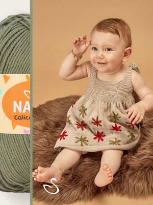 Пряжа для ручного вязания Nako Calico Bebe  (Калико Беби Нако) 2859 - джинс