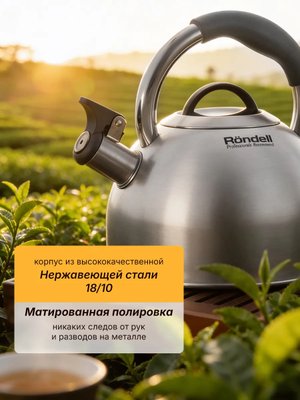 Чайник со свистком для плиты из нержавеющей стали 2,5 л купить на CrossVill