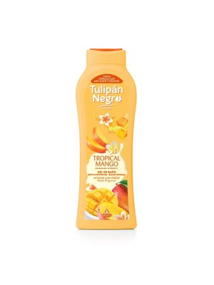 Купить на CrossVill испанский гель для душа Tulipán Negro Tropical Mango (650 мл) с экзотическим ароматом манго для сухой кожи, 0% парабенов.