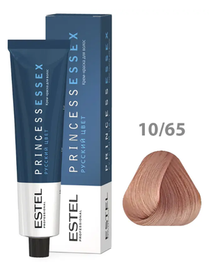 Крем-краска ESTEL PRINCESS ESSEX 10/65 светлый блондин розовый/ жемчуг 60 мл + оксид 6% 60мл