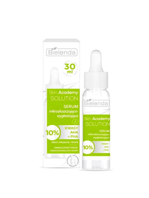 Микроотшелушивающая и разглаживающая сыворотка для лица Bielenda Skin Academy Solution, 30 мл