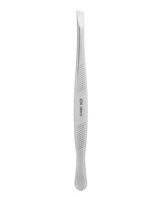 Пинцет STALEKS Classic 10 TYPE 3 для бровей, широкие скошенные кромки, 1 шт