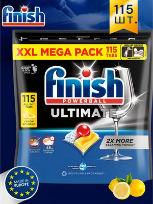 Капсулы для посудомоечных машин Finish Ultimate Lemon 115 шт