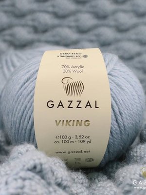 Пряжа для ручного вязания полушерстяная Gazzal Viking 4014 - изумруд