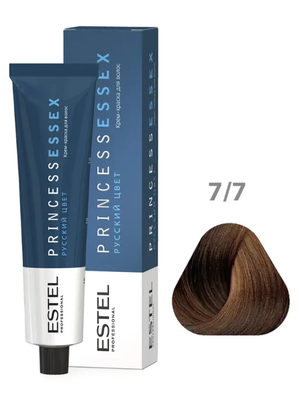 Крем-краска ESTEL PRINCESS ESSEX 7/7 средне-русый коричневый /кофе с молоком 60 мл + оксид 6% 60мл