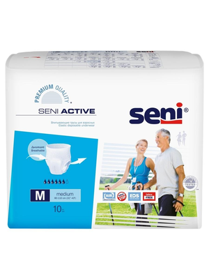 Впитывающие трусы для взрослых Seni Active Medium, 10 шт