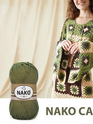 Пряжа Nako Calico (Нако калико) 6707 - зеленый