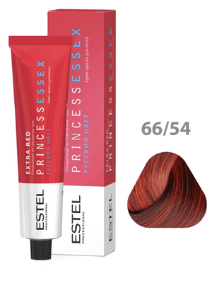 Крем-краска ESTEL PRINCESS ESSEX 66/54 Темно-русый красно-медный EXTRA RED 60 мл + оксид 6% 60мл