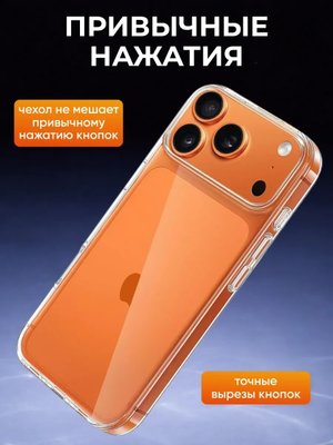 Чехол-накладка для Apple Iphone 17 Pro (силикон) прозрачный 