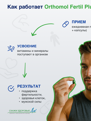 БАД ОРТОМОЛ/ORTHOMOL® Fertil plus для фертильности (таблетки+капсулы) для мужчин, № 30 купить на crossvill