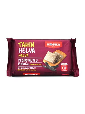 Кунжутная халва KOSKA с фундуком и кэробом, 200 гр