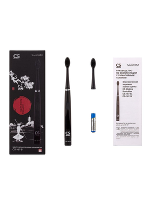 Электрическая звуковая зубная щетка CS Medica/Сиэс Медика SonicMax CS-167-B, черная