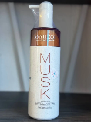 Шампунь для сухих, окрашенных и поврежденных с гидролизованным кератином Mocheqi Nourishihg 738 мл
