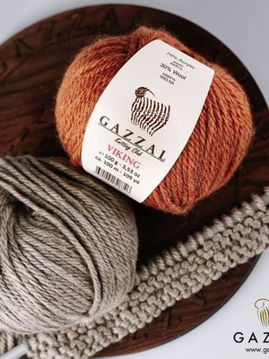 Пряжа для ручного вязания полушерстяная Gazzal Viking ( Газал Викинг) 4016 - графит