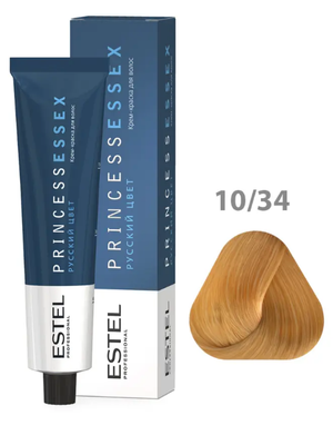 Крем-краска ESTEL PRINCESS ESSEX 10/34 светлый блондин золотисто-медный/шампань 60 мл + оксид 6% 60мл