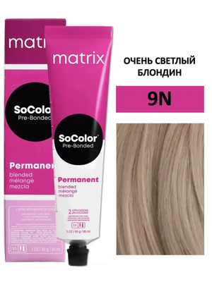 Крем-краска для волос Matrix SoColor Pre-Bonded 9N очень светлый блондин 90мл + оксид 6% 60мл
