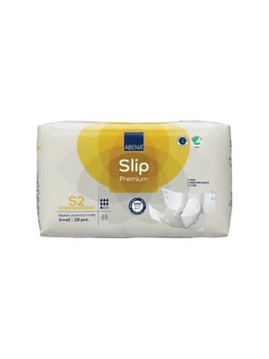 Купить на CrossVill премиальные подгузники для взрослых на липучках Abena Slip S2 (размер S, 28 штук) с впитываемостью до 1800 мл и системой сухой защиты Top-Dry.