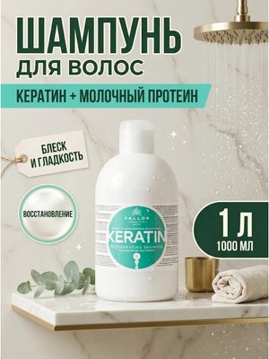 Кератин Шампунь для восстановления волос 1 л