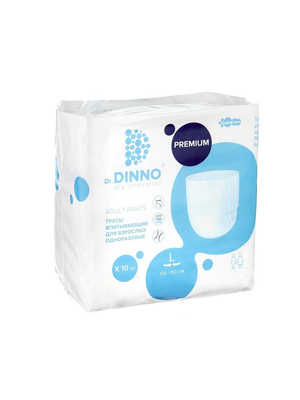 Впитывающие трусы для взрослых Dr.Dinno Premium L, 10 шт