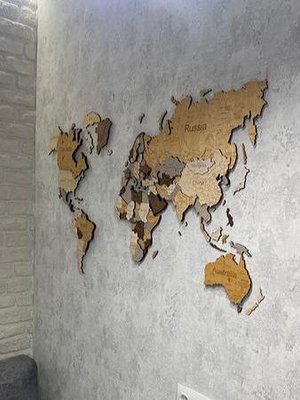 Карта мира 110*60 см под заказ