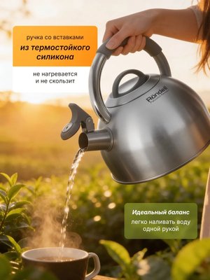 Чайник со свистком для плиты из нержавеющей стали 2,5 л купить на CrossVill