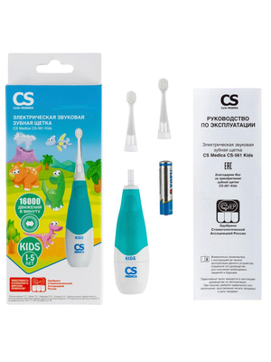 Детская электрическая зубная щетка CS Medica/Сиэс Медика CS-561 KIDS, голубая