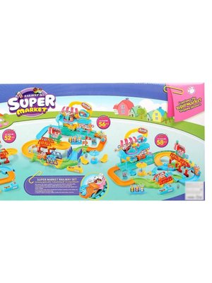 Детская железная дорога Супермаркет трек с паровозиком «Super Market Railway Set»