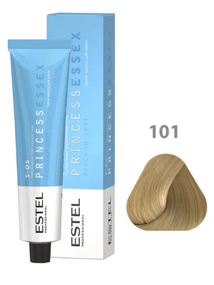 Крем-краска ESTEL PRINCESS ESSEX S-OS/101 пепельный 60мл + оксид 6% 60мл